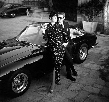 McQueen's Hollywood driveway with'63 Ferrari Lusso Shidizzle 