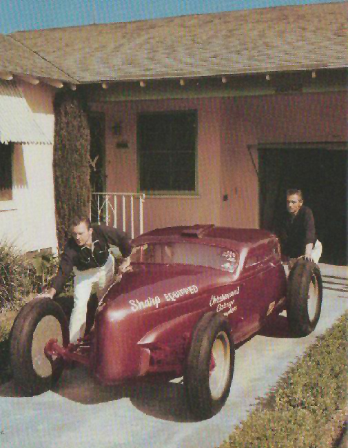 Image result for image of hot rod race cars being built in the 50's"