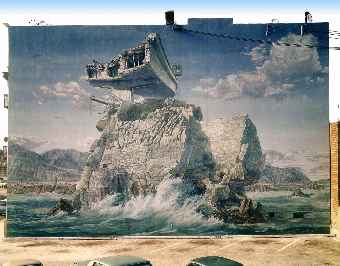 The Venice Fine Arts Squad (Terry Schoon- hoven and Victor Henderson), “The Isle of California”, mural at Butler and Santa Monica Blvd., West Los Angeles, 1971.